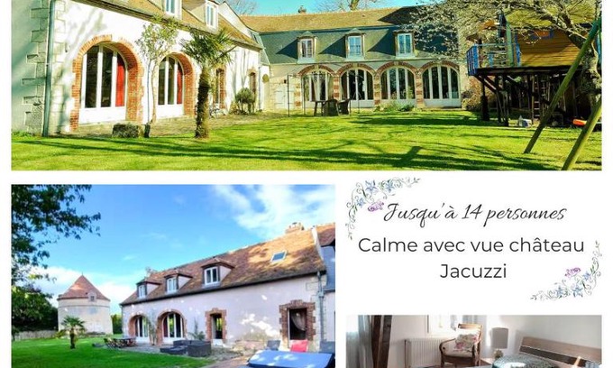 Bailleau-l'Eveque House | Propriété historique, vue château, calme et jacuzzi