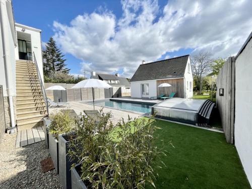 Carnac Apartment | Idyllic Ker Dagouët Retreat with Heated Pool & Ocean View