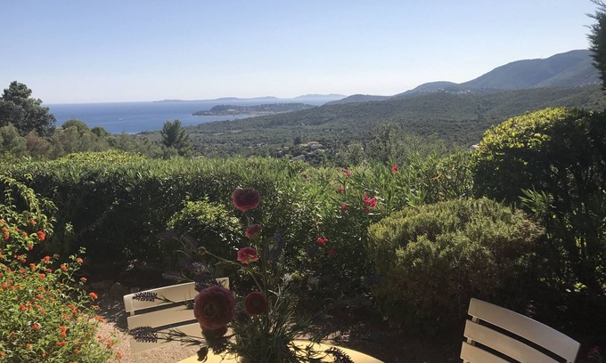La Croix-Valmer Villa | Idyllic Villa with Ocean View Near Beach & Free Wifi