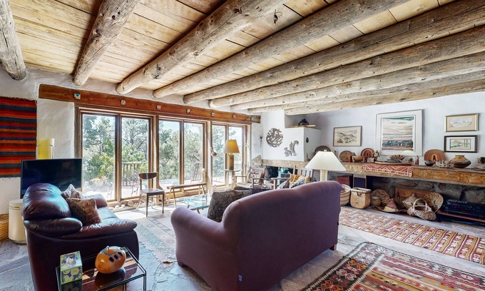 Canoncito House | Scenic Pueblo-Style Retreat with Terrace & Gazebo Access