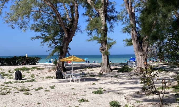 Holmes Beach Apartment | Cozy Beachside Apartment with Ocean View & Pool Access