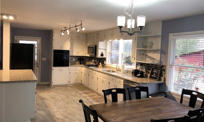 Fayetteville House | Charming Remodeled Home with Breakfast & Kid-Friendly Space