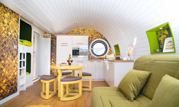 Llandysul Cabin | Queen Glamping Experience with Oceanfront Views in West Wales