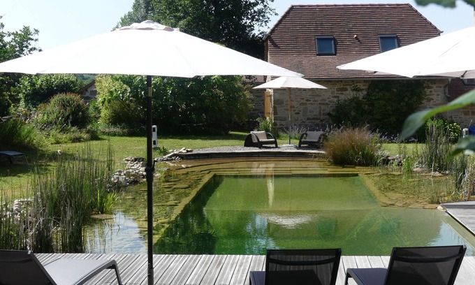 Frontenac Cottage | Quercy Cottage: Garden Oasis with Natural Pool & Ocean Views
