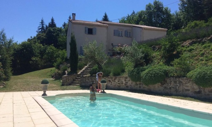 Silhac Villa | Tranquil Bastide with Pool View & Jacuzzi in Ardèche
