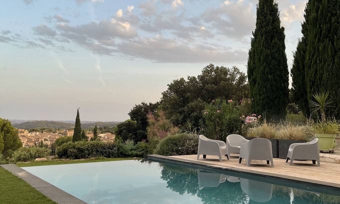 Rochefort-du-Gard Villa | Serene Retreat with Breathtaking Views and Inviting Pool