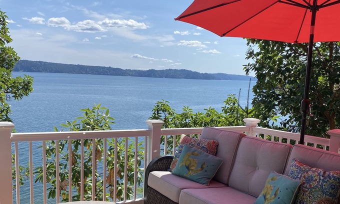 West Hills Cottage | Serene Waterfront Retreat with Private Beach Access