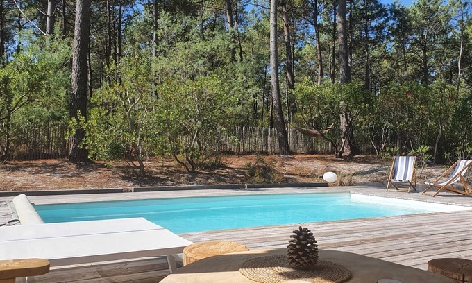 Lacanau-Ocean House | Tranquil Forest Retreat with Private Heated Pool & Spa