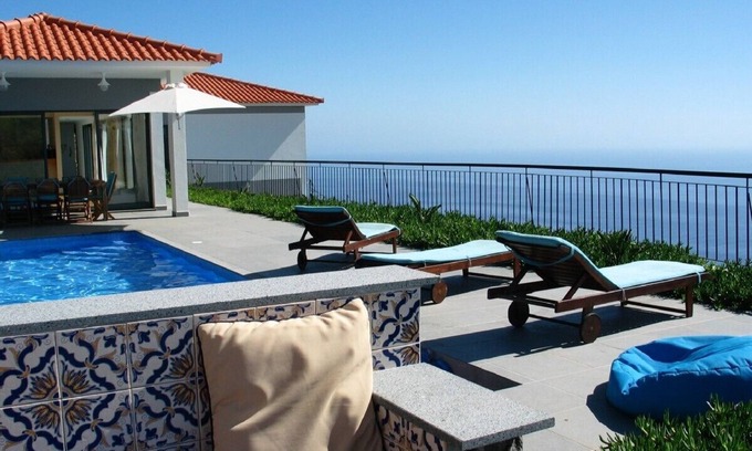 Calheta Villa | Quinta Falcoes: Oceanfront Villa with Heated Pool & 9.8 Rating