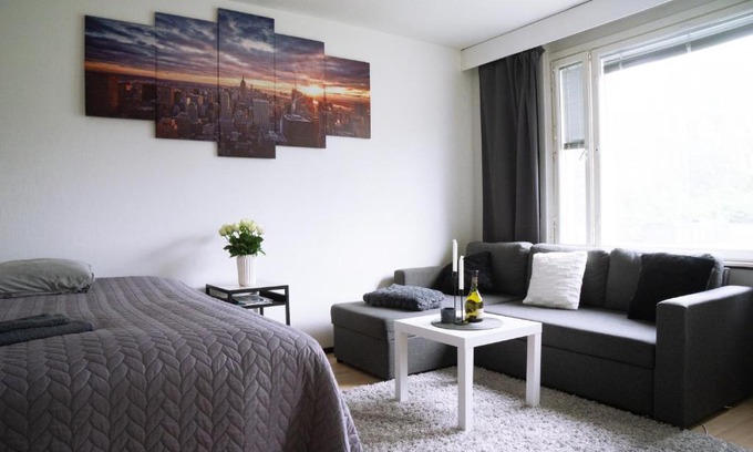 Oulu Apartment | Convenient Railway & Bus Station Studio - Child Friendly Stay