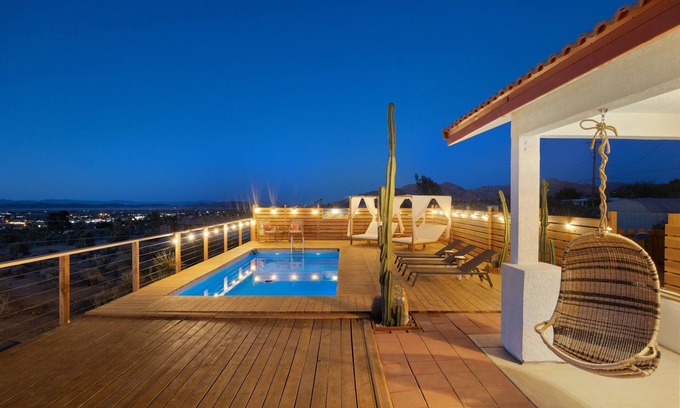 Joshua Tree House | Relax at Rancho Nopales Jt - Pool, Hot Tub & Scenic Views