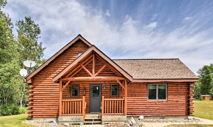 Rapid River Cabin | Serene Rapid River Log Cabin on 160 Scenic Acres