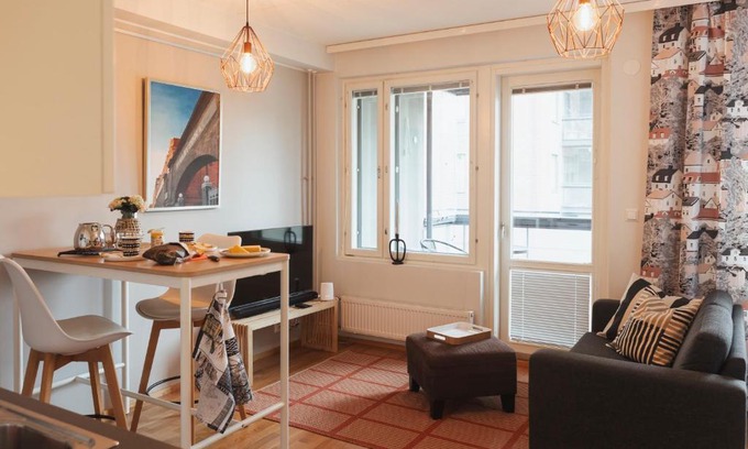 Tampere Apartment | Peaceful Apartment with Sauna & Large Balcony near Tram Line