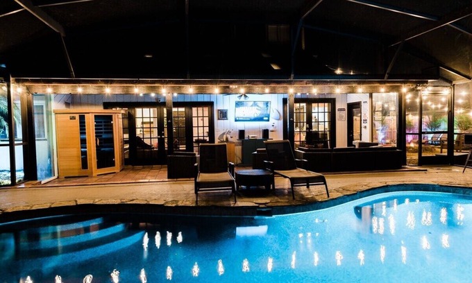 Longwood House | Recharge at Timberland Lodge: Pool, Hot Tub & Spa Retreat