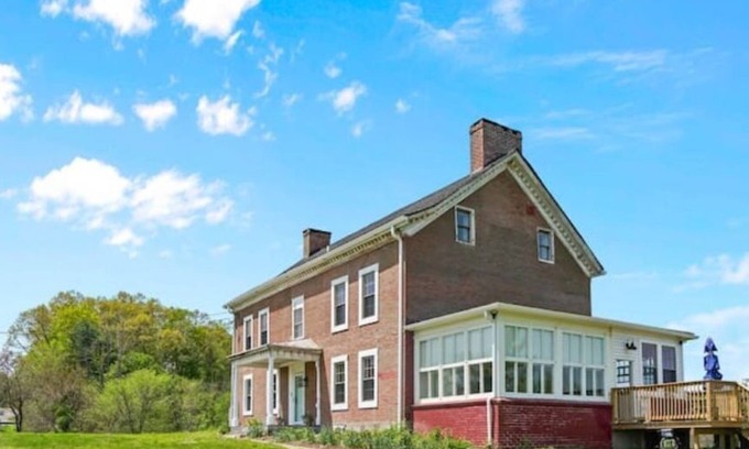 Kerhonkson House | Red Brick Story Home: Guest Rated 10/10 with Pool & Spa