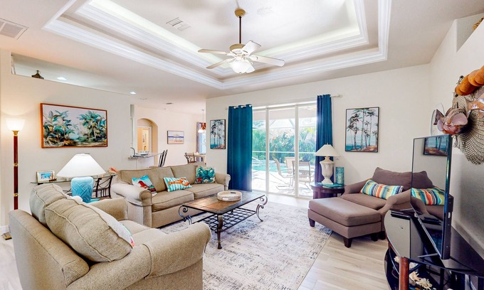 North Port House | Pet-Friendly Retreat with Heated Pool and Ocean View