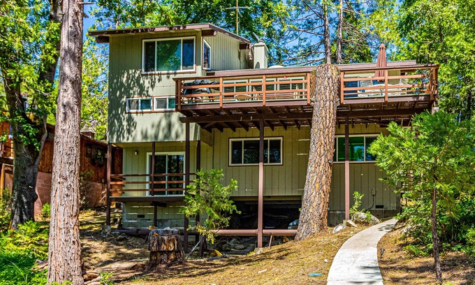 Bass Lake House | Inviting Lakefront Retreat with Private Dock and Spa Amenities