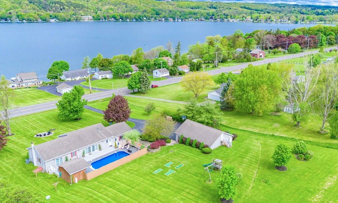 Penn Yan House | Idyllic Lakeview Retreat with Pool, Hot Tub & Game Room