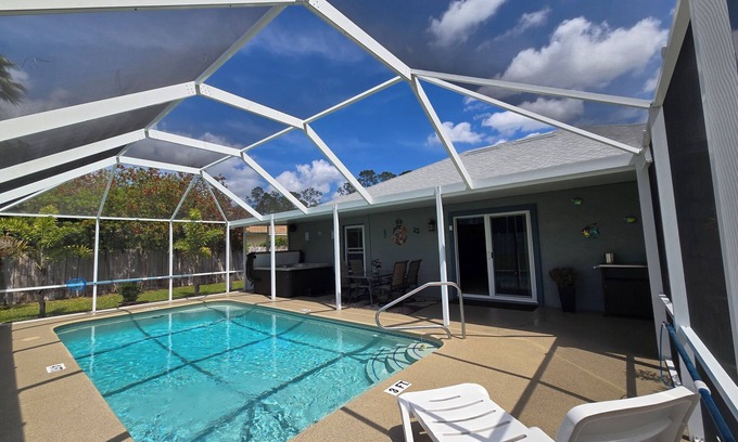 Palm Coast House | Idyllic Pool Home Steps from Flagler Beach & Daytona