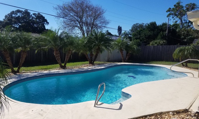 Titusville House | Idyllic Tropical Pool Home Near Beach and Disney Magic