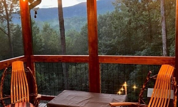 Cleveland Cabin | Remodeled! Breathtaking Mountain Views, Hot Tub, Firepit, & More!