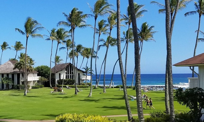Poipu Condo | Ocean View Kiahuna Condo with A/C & Pool Near the Beach