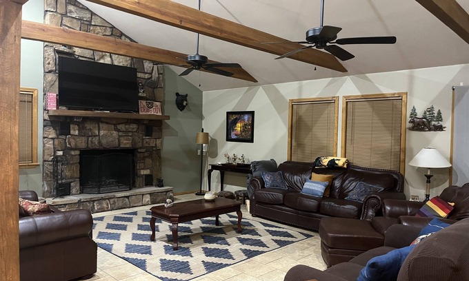 Board Camp House | Cozy Cabin Retreat on Sugar Creek Near Ouachita National Forest