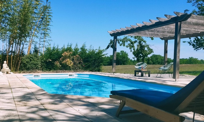 Bourg-de-Visa House | Renovated country house large intimate fenced park private swimming pool jacuzzi