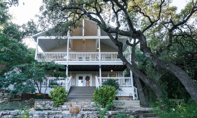 Jonestown House | Historic Lakefront Retreat with Spa and Stunning Views