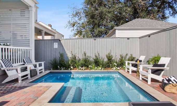 Irish Channel House | Modern Home with Heated Pool in Garden District