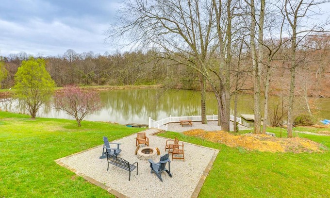 Logan House | Tranquil Logan Home with Pond, Fire Pit & Family-Friendly Vibes