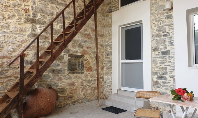 Aliverion House | Charming Renovated Stone House with Ocean View in Evia