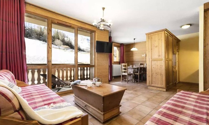 Lanslevillard Apartment | Spacious Residence Les Balcons de Val Cenis Village with Pool
