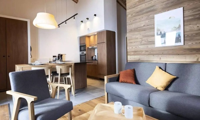 Lanslevillard Apartment | Explore Residence Les Balcons de Val Cenis with Spa & Kitchen