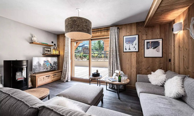 Le Praz Apartment | Relax at Residence La Ferme Des Lanches - Great for Families