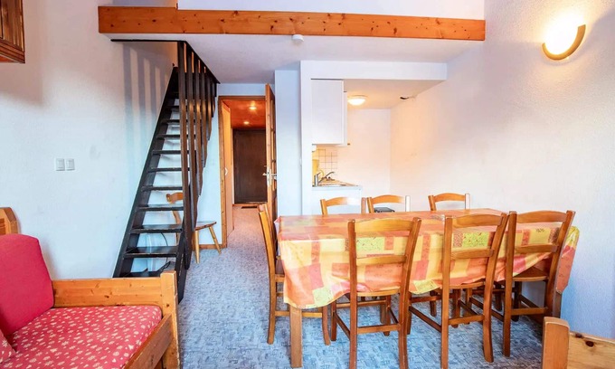 Villarodin-Bourget Apartment | Comfortable Residence Les Epervieres with Spa & Kitchen