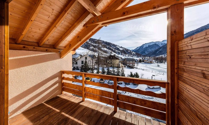 Abries Apartment | Mountain Retreat: Residence Les Balcons du Viso Duplex