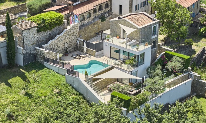 Buje Villa | Experience Residence Monte: Oceanfront Bliss with Spa & Pool