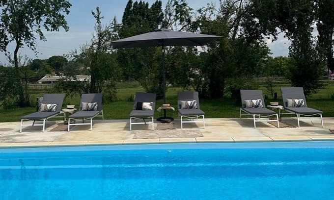 Margueron Other | Relaxing Restored Farmhouse with Pool Ideal for Gatherings