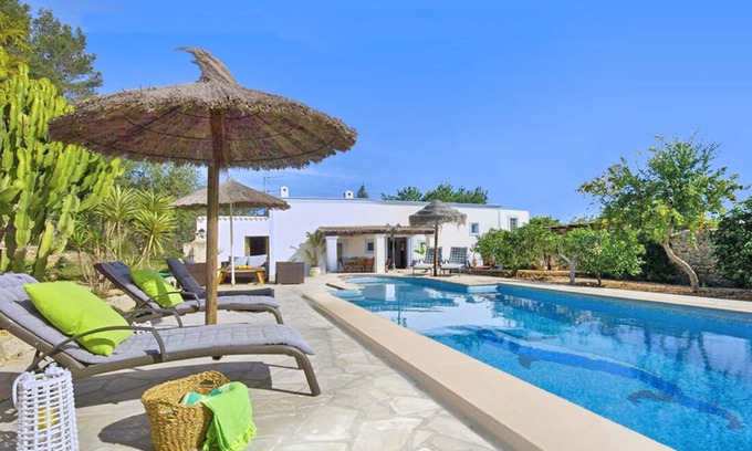 Sant Antoni de Portmany Villa | Relaxing Retreat Villa with Pool & Oceanfront Views