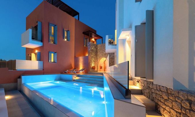 Ixia Apartment | Scenic Rhodes Island View at Pagoni with Oceanfront Pool