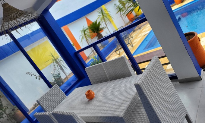 Ghazoua House | Riad Ghazal: Family-Friendly Oasis with Pool & Ocean Views