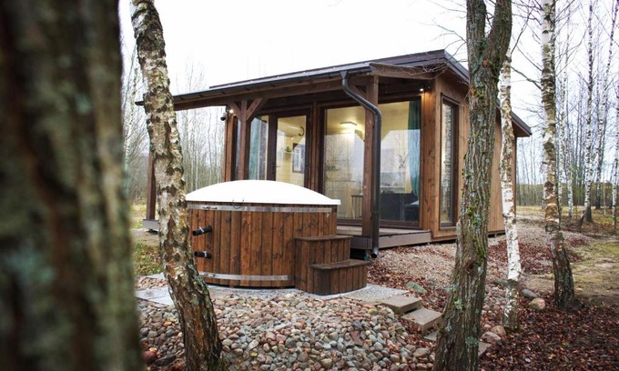 Alytus county House | Discover Riešutynė: Pet-Friendly Stay with Hot Tub