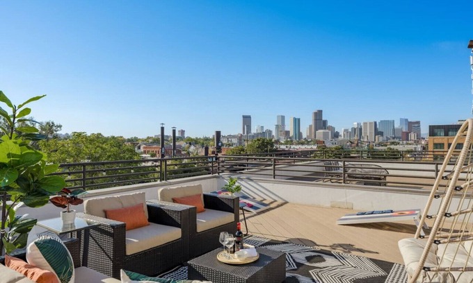River North Art District Apartment | Modern RiNo Loft with Parking and Mountain Views
