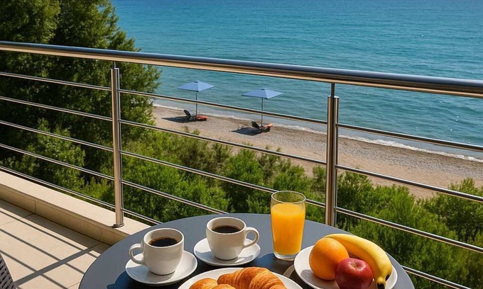 Kastellocampos Apartment | Rio Beachfront Escape - Premier Coastal Retreat with Ocean Views