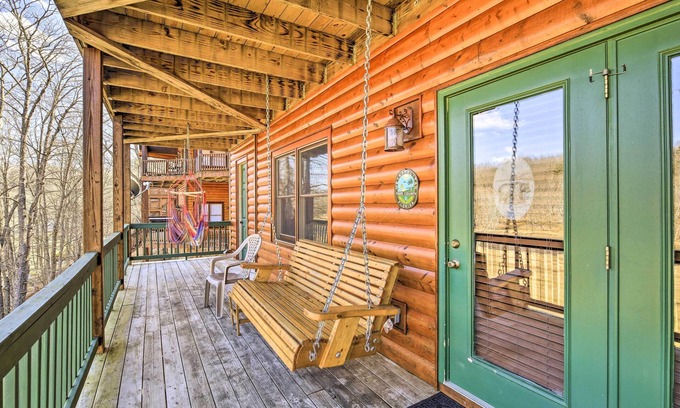 Piney Creek Cabin | Guest Rated: River Dream Cabin with Deck and Fire Pit