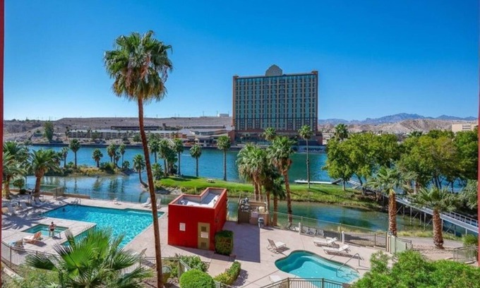 Laughlin Condo | River Front Condo: Private Beach, Pool & Water Taxi Access