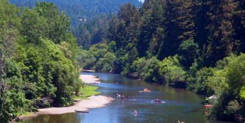 Healdsburg House | Scenic River View Lodge with Hot Tub and Pet-Friendly Options