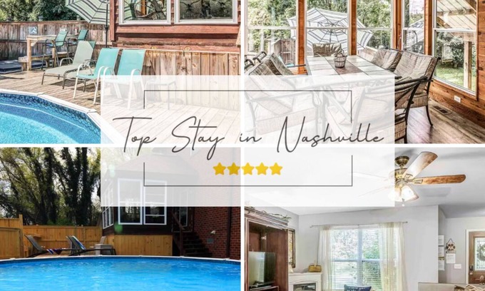 Nashville House | Scenic River View with Pool, Hot Tub & Close to Opry