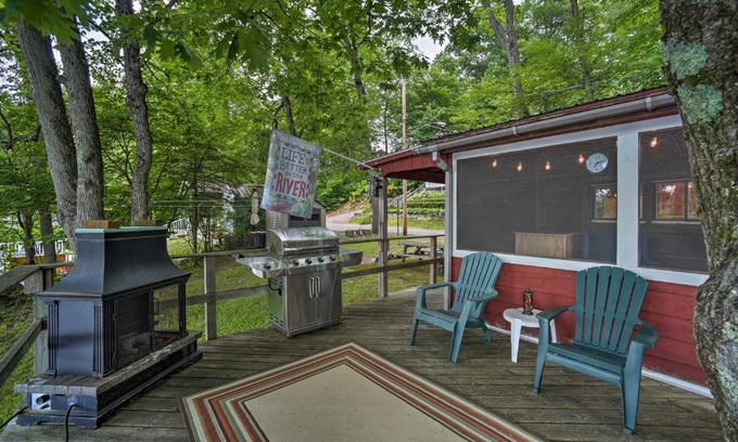 Lake Luzerne House | Scenic Riverfront Retreat with Dock Near Saratoga